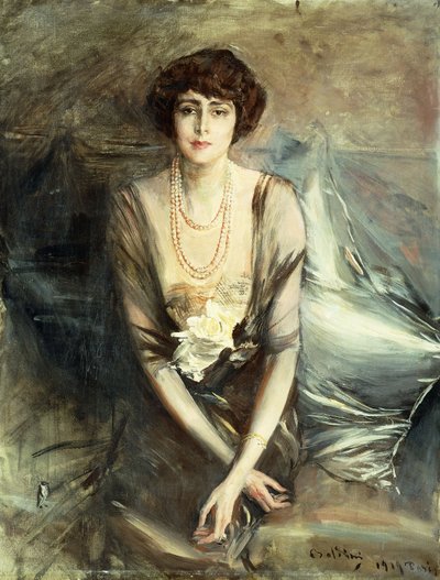 Ritratto di Mrs. George McFadden Seduta, Tre Quarti di Lunghezza da Giovanni Boldini
