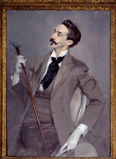 Ritratto del conte Robert de Montesquiou (1855-1921), scrittore dandy francese. Dipinto di Giovanni Boldini (1842-1931) da Giovanni Boldini