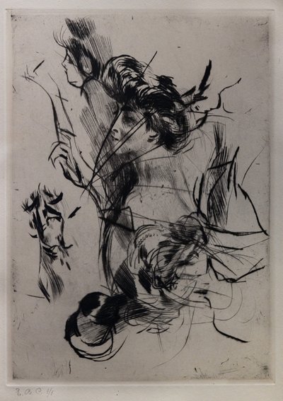 Ritratto di una giovane donna con figure da Giovanni Boldini