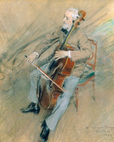 Ritratto del violoncellista Gaetano Braga da Giovanni Boldini