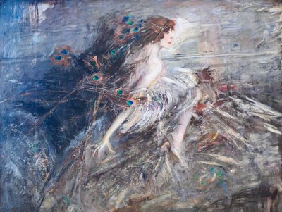 Ritratto della Marchesa Casati con piume di pavone da Giovanni Boldini