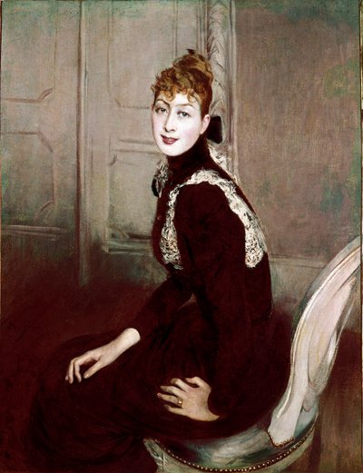 Ritratto della Marchesa Franzoni. Dipinto di Giovanni Boldini da Giovanni Boldini