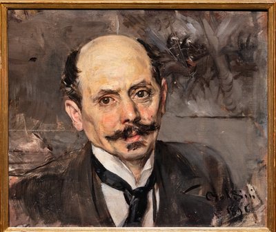 Ritratto del pittore J.B. Edouard Detaille, dettaglio da Giovanni Boldini