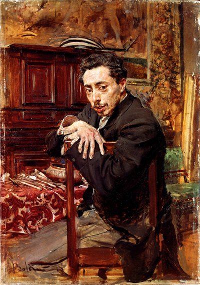 Ritratto del pittore Joaquin Araujo Ruano. Dipinto di Giovanni Boldini (1842-1931) circa 1889. Pistoia, Collezione Boldini da Giovanni Boldini