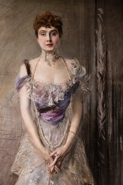 (dettaglio) della Principessa Eulalia di Spagna da Giovanni Boldini