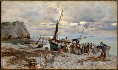 Il ritorno dei pescherecci, Étretat da Giovanni Boldini