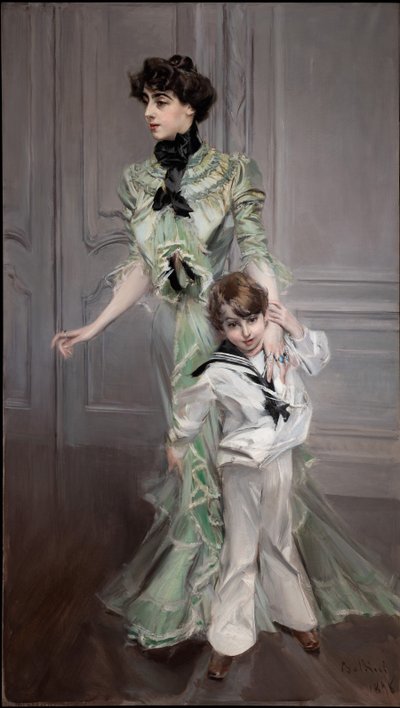 Ritratto della signora Hugo e suo figlio, 1898 da Giovanni Boldini