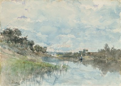 Paesaggio Fluviale con Barca da Pesca da Giovanni Boldini