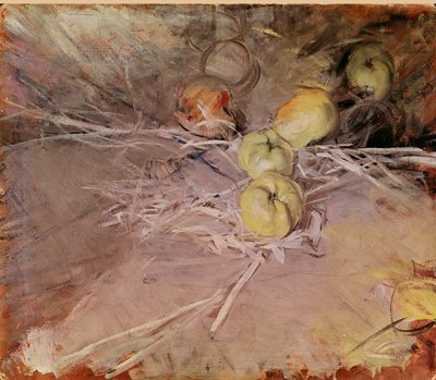 Natura morta di mele Calville da Giovanni Boldini