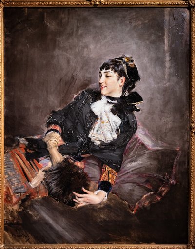 La Contessa di Rasty sul divano da Giovanni Boldini
