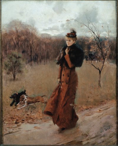 Passeggiata al parco a Napoli da Giovanni Boldini