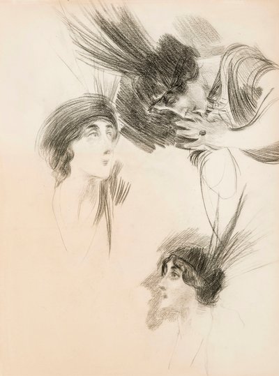 Tre studi per il ritratto di Dora di Rudinì Labouchère da Giovanni Boldini