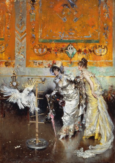 Donna con pappagallo da Giovanni Boldini