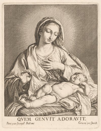 La Vergine e il Bambino dormiente da Giovanni Bottani, after Giuseppe Bottani