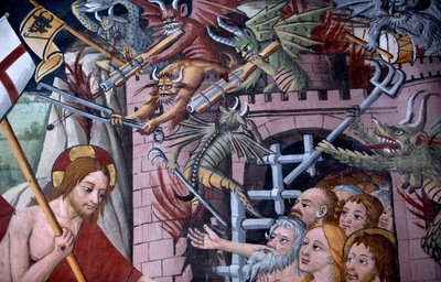 Discesa agli inferi, c.1492 (dettaglio) da Giovanni Canavesio