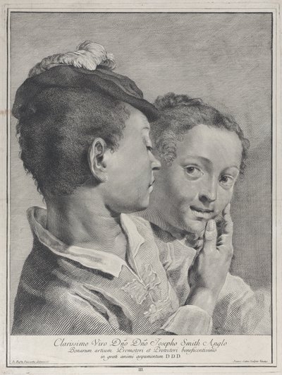 Ragazzo con cappello che tocca il viso di una ragazza, 1743 da Giovanni Cattini