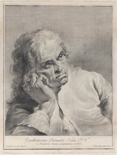 Uomo pensieroso che riposa la testa sulla mano da Giovanni Cattini