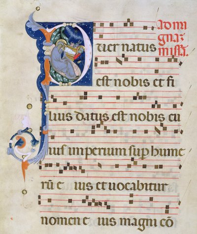 Ms 561 Pagina con iniziale istoriata 