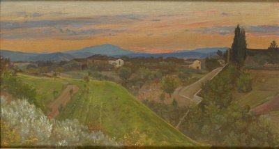 Vista del Monte Amiata, Toscana, c1880 da Giovanni Costa