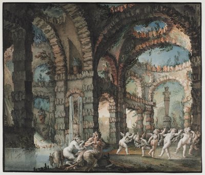 Famiglia di Satiri con Cherubini Danzanti, c. 1775-76 da Giovanni David