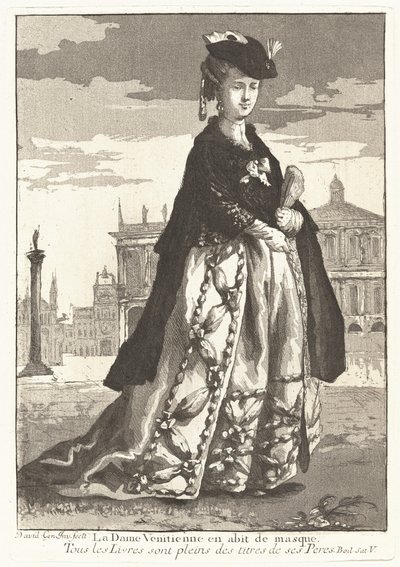 La dama veneziana in abito da maschera da Giovanni David