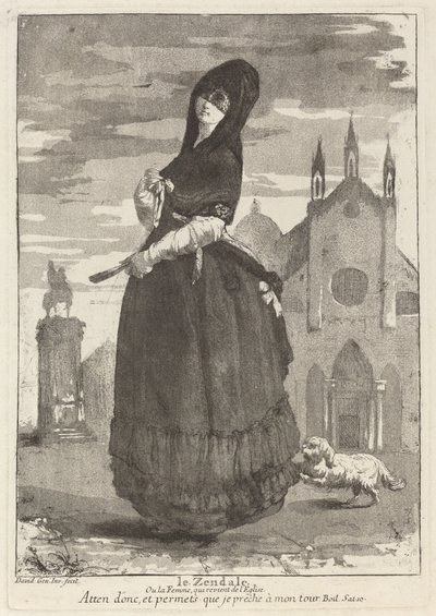 La Zendale (Donna con cappuccio, o la donna che torna dalla chiesa) da Giovanni David