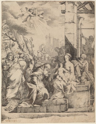 Adorazione dei Magi da Giovanni David after Scarsellino