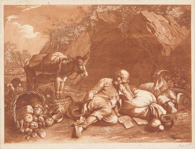 Un vecchio appoggiato a un sacco da Giovanni De Pian after Francesco Londonio