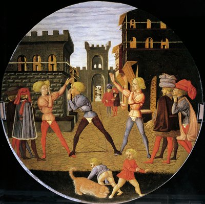 Gioco chiamato civettino (dettaglio) da Giovanni Di Ser Giovanni Lo Scheggia Guidi
