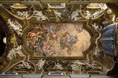 Volta della Chiesa di Santa Maria della Vittoria a Roma, affresco che raffigura la vittoria della Vergine Maria sull