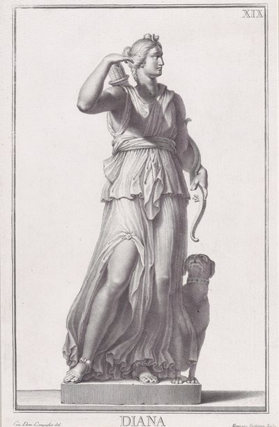 Statua di Diana da Giovanni Domenico Campiglia