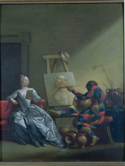 Il pittore Arlecchino, c.1742 da Giovanni Domenico Ferretti