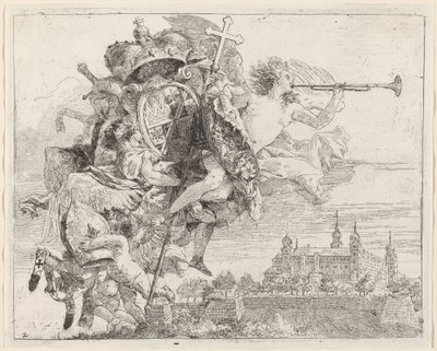 Stemma di Karl Philip von Greiffenklau, Principe-Vescovo di Wurzburg da Giovanni Domenico Tiepolo