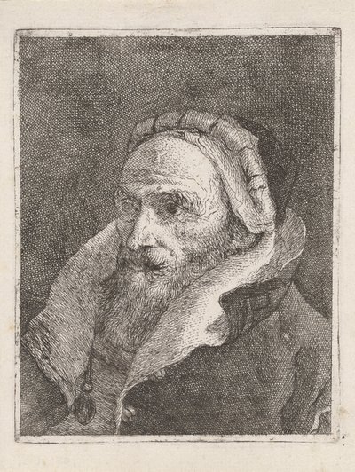 Vecchio Barbuto con un Cappello, dalla Raccolta di Teste da Giovanni Domenico Tiepolo