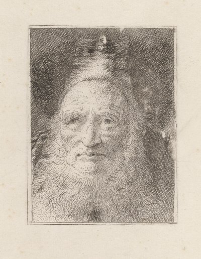 Vecchio barbuto con cappello, dalla Raccolta di Teste da Giovanni Domenico Tiepolo