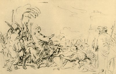 Ingresso di Cristo a Gerusalemme da Giovanni Domenico Tiepolo