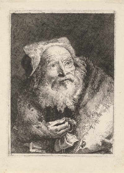 Uomo anziano con braccialetto, dalla Raccolta di Teste da Giovanni Domenico Tiepolo