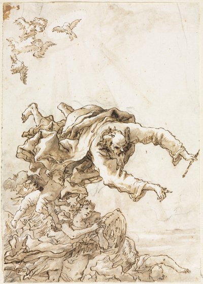 Dio Padre con angeli e cherubini da Giovanni Domenico Tiepolo