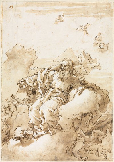 Dio Padre con Simbolo della Trinità, 1758 o dopo da Giovanni Domenico Tiepolo