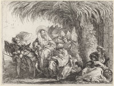 Giuseppe si Inginocchia con il Bambino davanti a Maria sull