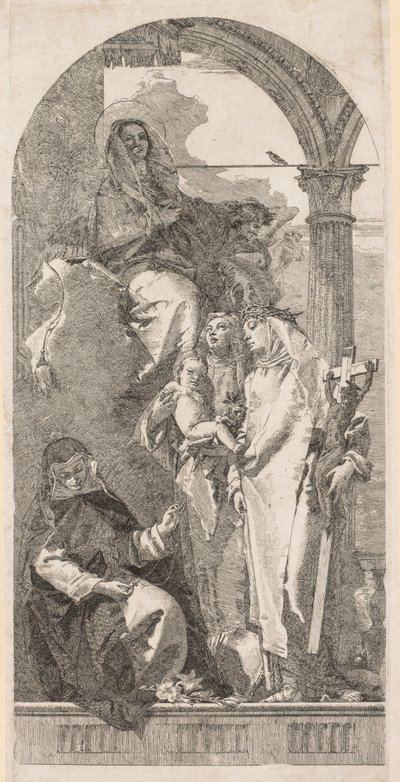 Madonna con i santi Agnese, Caterina e Rosa da Giovanni Domenico Tiepolo