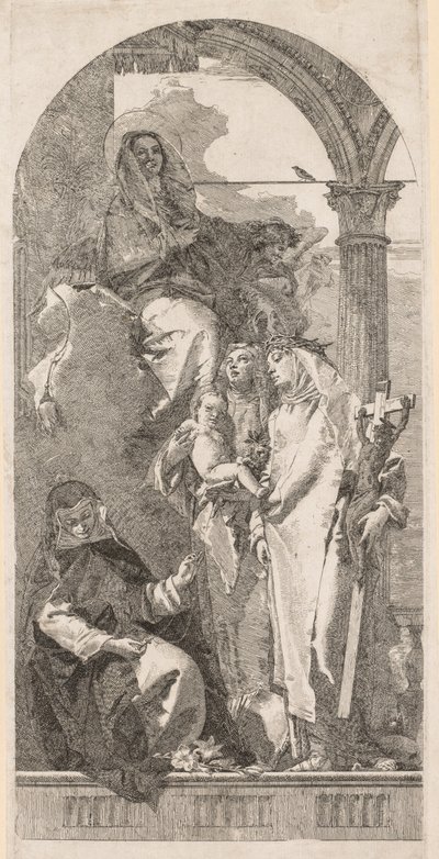 Madonna con i santi Agnese, Caterina e Rosa da Giovanni Domenico Tiepolo