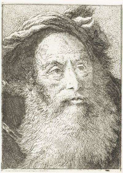Uomo con barba da Giovanni Domenico Tiepolo