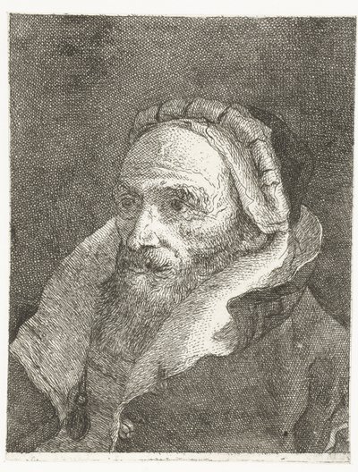 Uomo con colletto alto del mantello da Giovanni Domenico Tiepolo