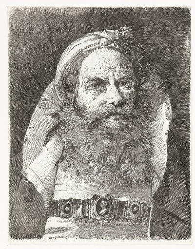 Uomo con piccolo turbante (Raccolta di Teste) da Giovanni Domenico Tiepolo