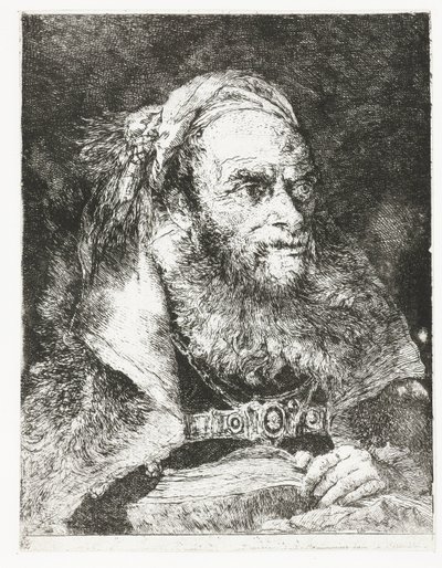 Uomo con libro aperto da Giovanni Domenico Tiepolo