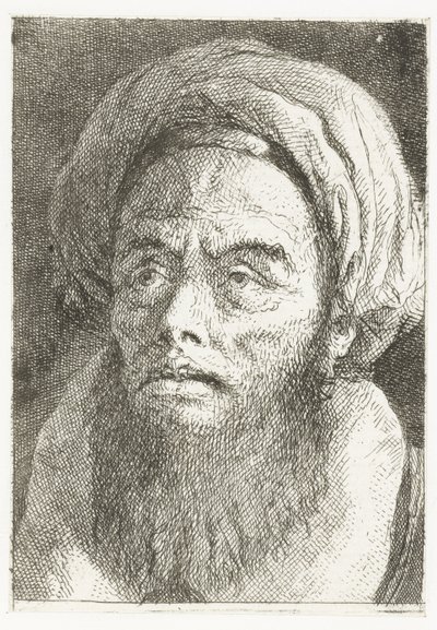 Uomo con turbante da Giovanni Domenico Tiepolo
