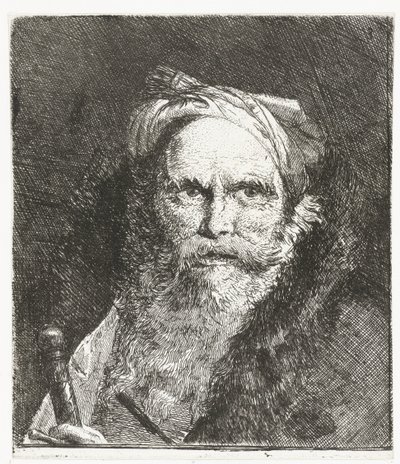 Uomo con spada da Giovanni Domenico Tiepolo