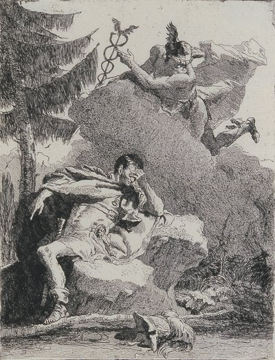 Mercurio appare a Enea in un sogno da Giovanni Domenico Tiepolo