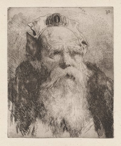 Vecchio con Barba, dalla Raccolta di Teste da Giovanni Domenico Tiepolo
